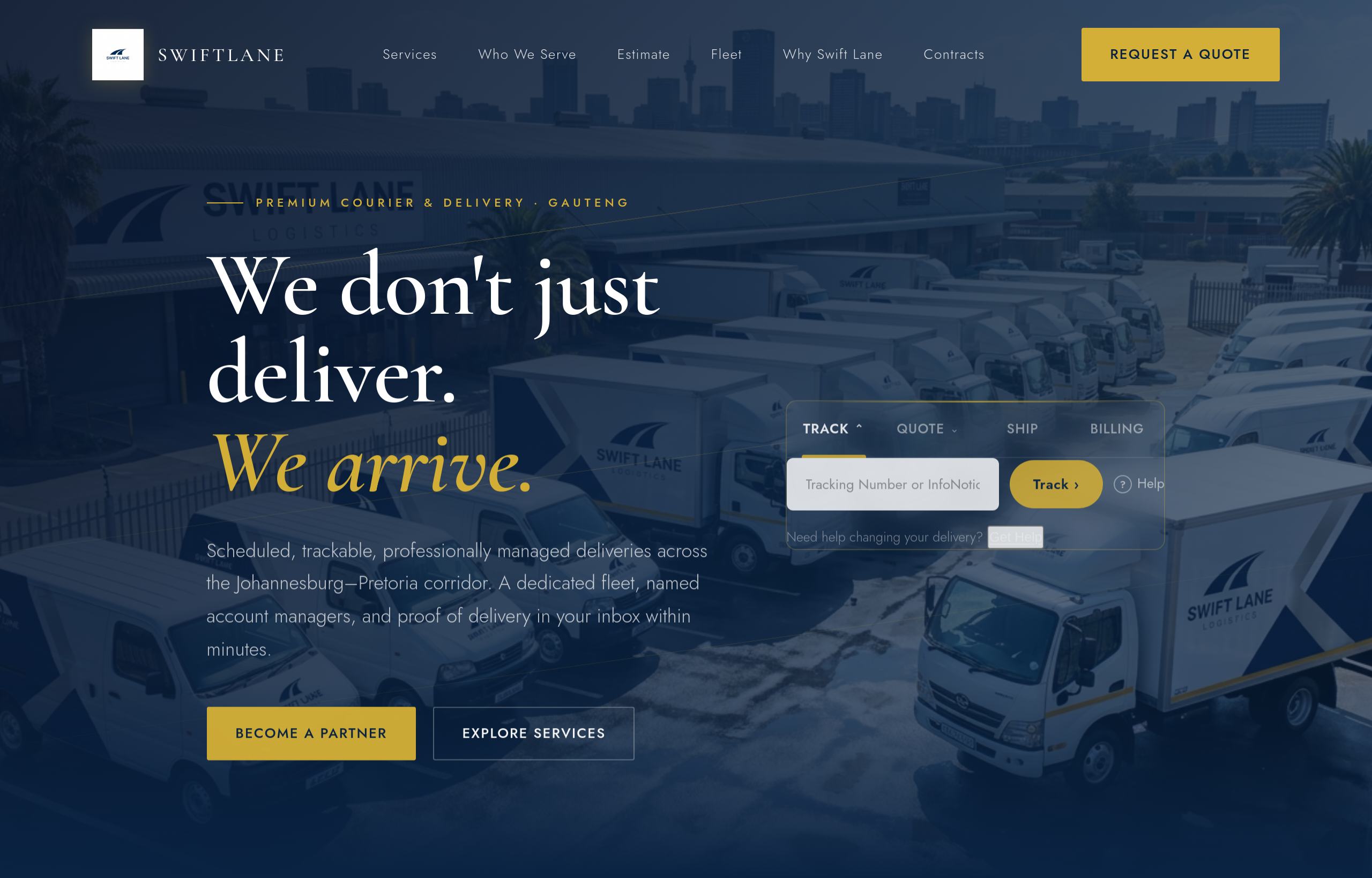 Swift Lane — live website